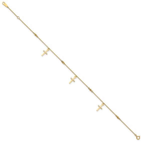 Gold Cross Anklets