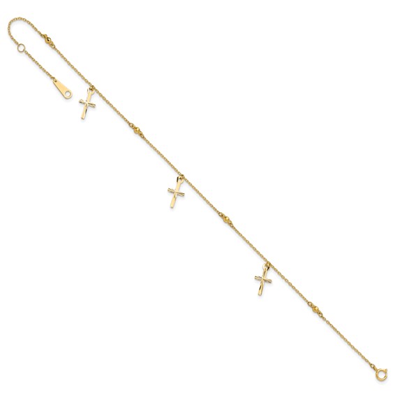 Gold Cross Anklets