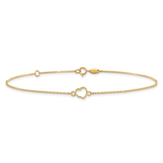 Gold Heart Anklets
