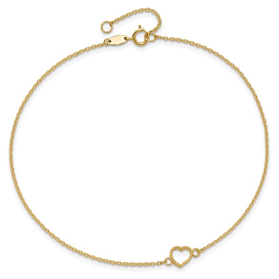 Gold Heart Anklets