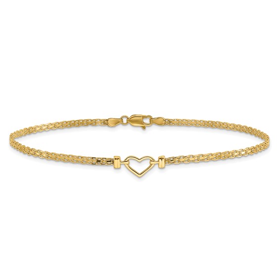 Gold Heart Anklets