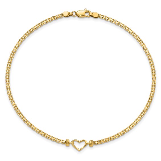 Gold Heart Anklets