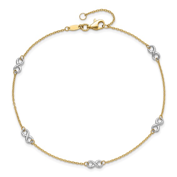 Gold Infinity Anklets