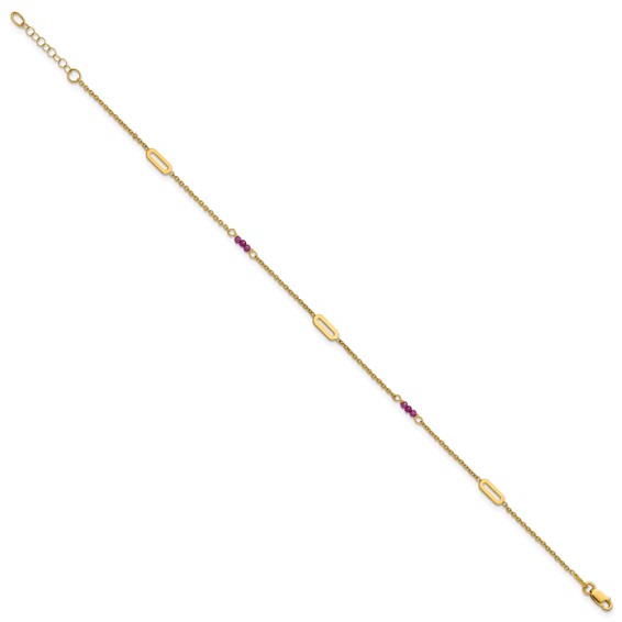 Gold Gemtone Anklets