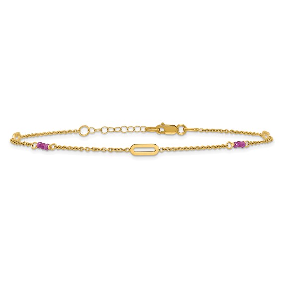 Gold Gemtone Anklets