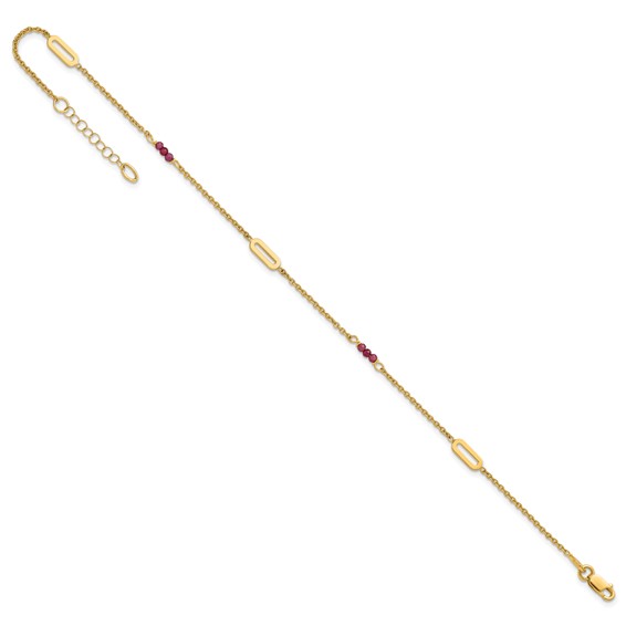 Gold Gemtone Anklets