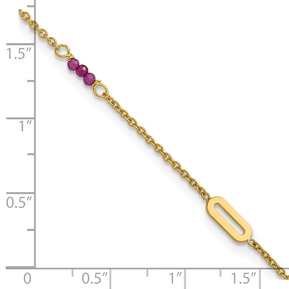 Gold Gemtone Anklets