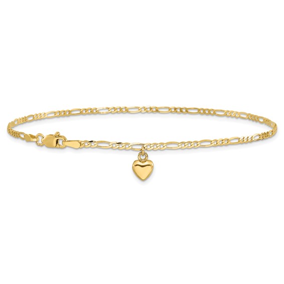 Gold Heart Anklets