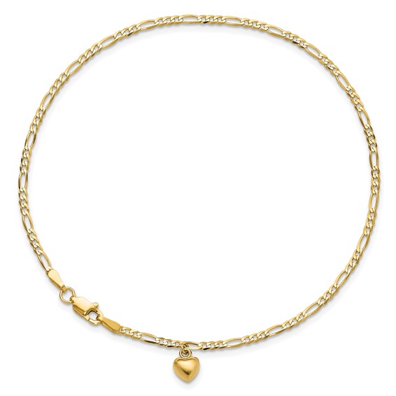 Gold Heart Anklets