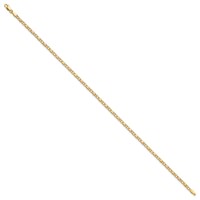 14K Polished and Satin Rose-plated X-and-Heart Anklet, 10" view 2
