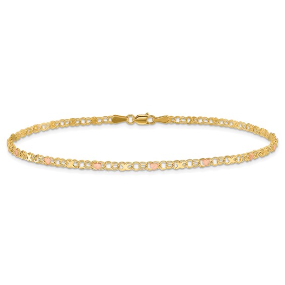 Gold Heart Anklets
