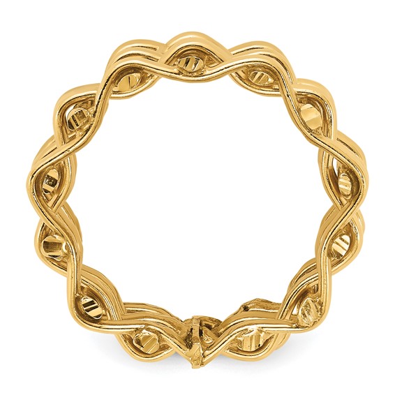 Sterling Silver Gold-Tone 5 Row Woven Panther Ring