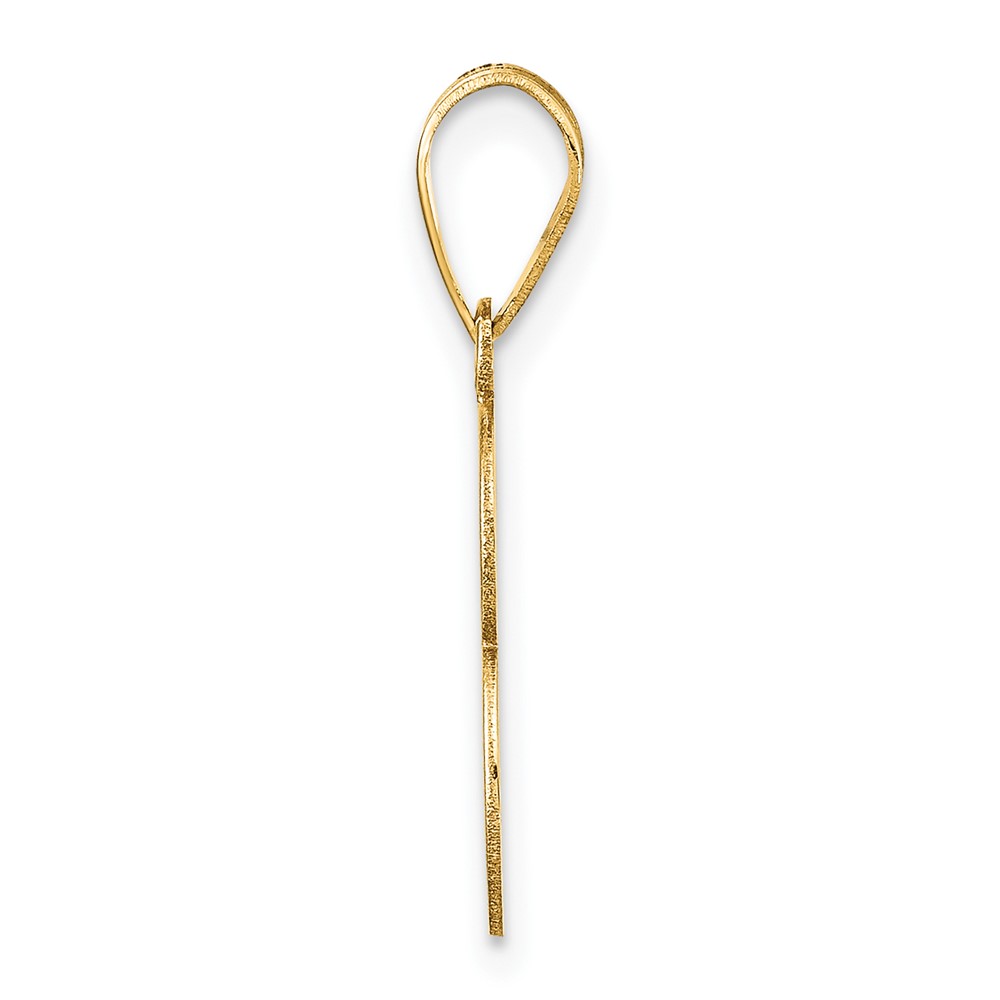 14k Polished Number 3 Pendant (APN03)