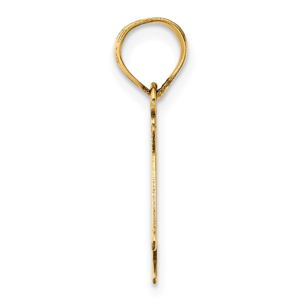 14k Polished Number 4 Pendant (APN04)