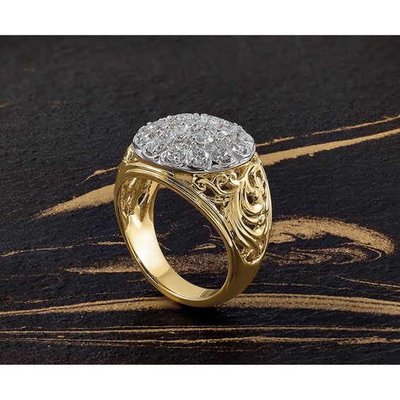 Gold Men's Diamond Rings