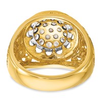 IBGoodman 14K Two-Tone 1 Carat Lab Grown Diamond VS SI+ G+ Complete Men's Cluster Ring view 5