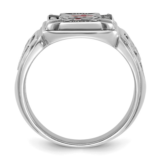 10kw IBGoodman Mens Knights Templar Enameled Masonic Ring