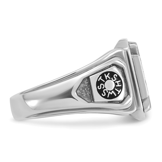 10kw IBGoodman Mens Knights Templar Enameled Masonic Ring