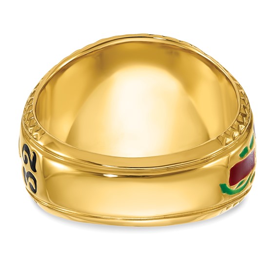 IBGoodman 14k Two-tone Men's Polished and Textured 32nd Degree Scottish Rite Masonic Ring Mounting