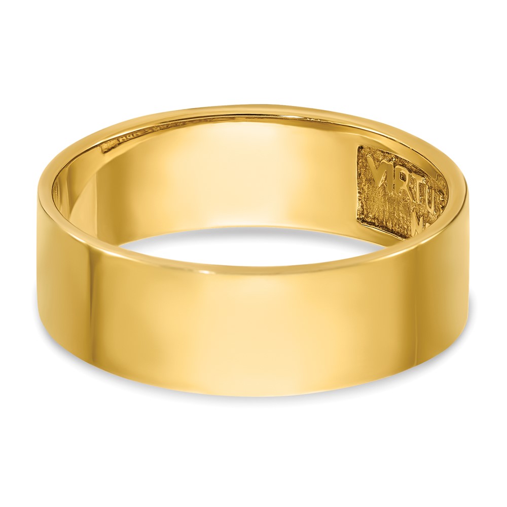 IBGoodman 10k Men's Polished with Black Enamel 14th Degree Grand Elect Masonic Ring (B02500-0Y)