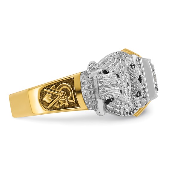 IBGoodman 10k Two-tone Men's Polished and Textured 32nd Degree Scottish Rite Masonic Ring Mounting
