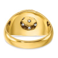 IBGoodman 14K Two-Tone 1 Carat Lab Grown Diamond VS SI+ G+ Complete Men's Cluster Ring view 5