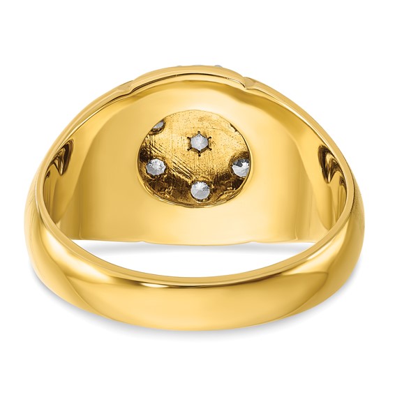 IBGoodman 14k Two-Tone 1 carat Lab Grown Diamond VS/SI+ G+ Complete Men's Cluster Ring