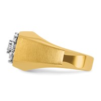 IBGoodman 14K Two-Tone 1 Carat Lab Grown Diamond VS SI+ G+ Complete Men's Cluster Ring view 3