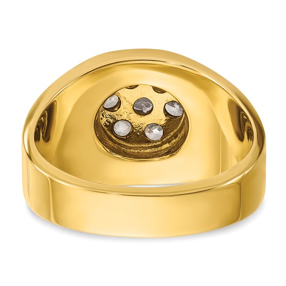 IBGoodman 14k Two-Tone 1 carat Lab Grown Diamond VS/SI+ G+ Complete Men's Cluster Ring