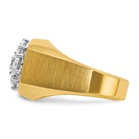 IBGoodman 14K Two-Tone 1.50 Carat Lab Grown Diamond VS SI+ G+ Complete Men's Cluster Ring view 3