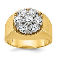 IBGoodman 14K Two-Tone 1.50 Carat Lab Grown Diamond VS SI+ G+ Complete Men's Cluster Ring view 1
