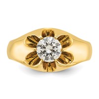 IBGoodman 14K Yellow Gold 1 Carat Lab Grown Diamond VS SI+ G+ Complete Men's Ring view 5