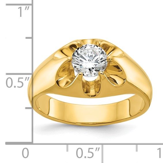 IBGoodman 14k 1 carat Lab Grown Diamond VS/SI+ G+ Complete Men's Ring