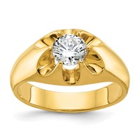 IBGoodman 14K Yellow Gold 1 Carat Lab Grown Diamond VS SI+ G+ Complete Men's Ring view 1