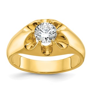 IBGoodman 14k 1 carat Lab Grown Diamond VS/SI+ G+ Complete Men's Ring