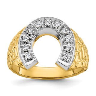 Men's Diamond Horseshoe Rings