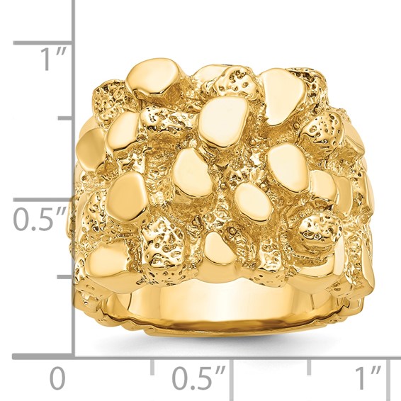 Men's Gold Nugget Ring