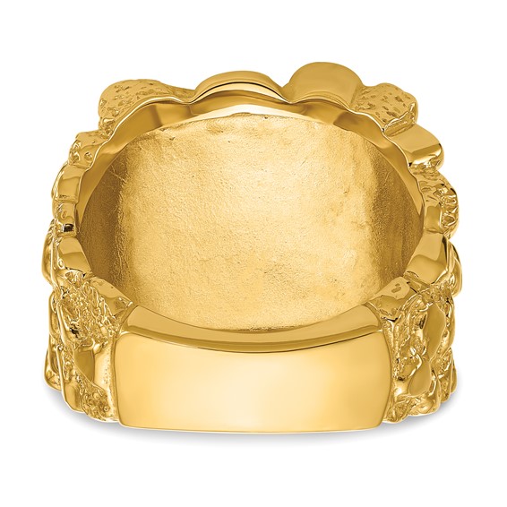 14k IBGoodman Lab Grown VS/SI+ G+ Dia Men's Nugget Ring