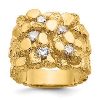 18k IBGoodman Lab Grown VS/SI+ G+ Dia Men's Nugget Ring