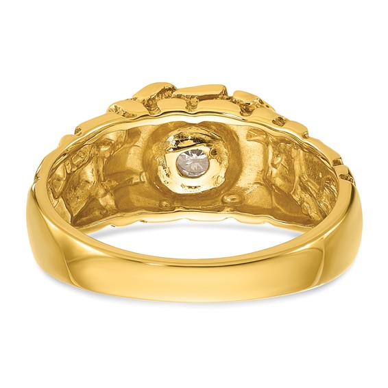 IB Goodman 14k Mens 1/6 carat Diamond Nugget Complete Ring