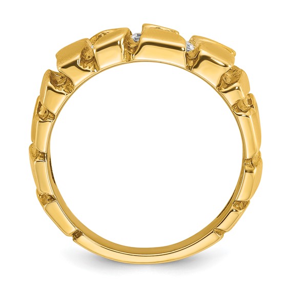 IB Goodman 14k Mens Diamond Nugget Cluster Ring Mounting