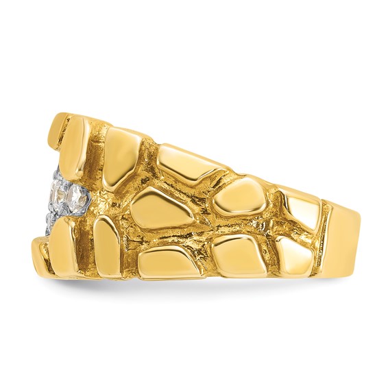 IB Goodman 14k Mens Diamond Nugget Cluster Ring Mounting