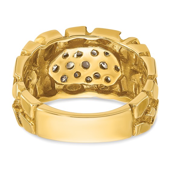 IB Goodman 14k Mens Diamond Nugget Cluster Ring Mounting