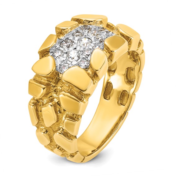 IB Goodman 14k Mens Diamond Nugget Cluster Ring Mounting