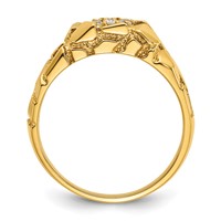 IBGoodman 14K Yellow Gold 0.25 Carat Lab Grown Diamond VS SI+ G+ Complete Men's Cluster Nugget Ring view 2