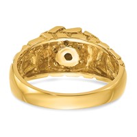 IBGoodman 14K Yellow Gold 0.25 Carat Lab Grown Diamond VS SI+ G+ Complete Men's Cluster Nugget Ring view 5