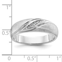 IBGoodman 14K White Gold Polished and Satin Men's Ring Mounting view 3