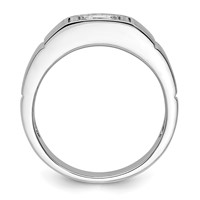 IBGoodman 14K White Gold 1 Carat Lab Grown Diamond VS SI+ G+ Complete Men's Ring view 2