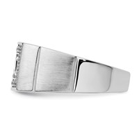 IBGoodman 14K White Gold 1 Carat Lab Grown Diamond VS SI+ G+ Complete Men's Ring view 3