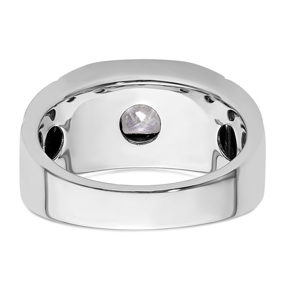 IBGoodman 14k White Gold 1 carat Lab Grown Diamond VS/SI+ G+ Complete Men's Ring
